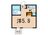 カステイリア高津 1Kの間取り