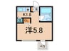 カステイリア高津 1Rの間取り