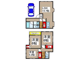 間取図 花園賃貸戸建