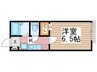 グリチネ八潮 1Kの間取り