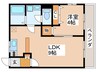 小さな庭 1LDKの間取り