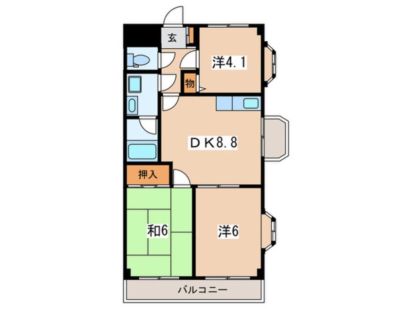 間取図 ｱ-ｸﾋﾙｽﾞ佐須開成(2Ｆ・店舗)