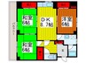 ｴｽﾎﾟﾜｰﾙ川口 3DKの間取り