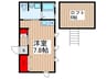 パステルプラザⅤ 1Rの間取り