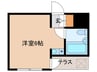 オアシス南 1Rの間取り