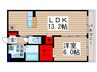 プランドール 1LDKの間取り