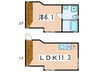 Hakua 1LDKの間取り