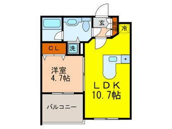 間取図 ＬＡＮＡＩ．ＣＬＡＳＳＩＣＯ