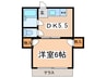 コーポマキ 1DKの間取り