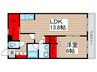 泉第6ビル（605） 1LDKの間取り