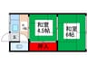 山菊荘 2Kの間取り