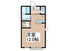 サンハイムさがみ 1Rの間取り