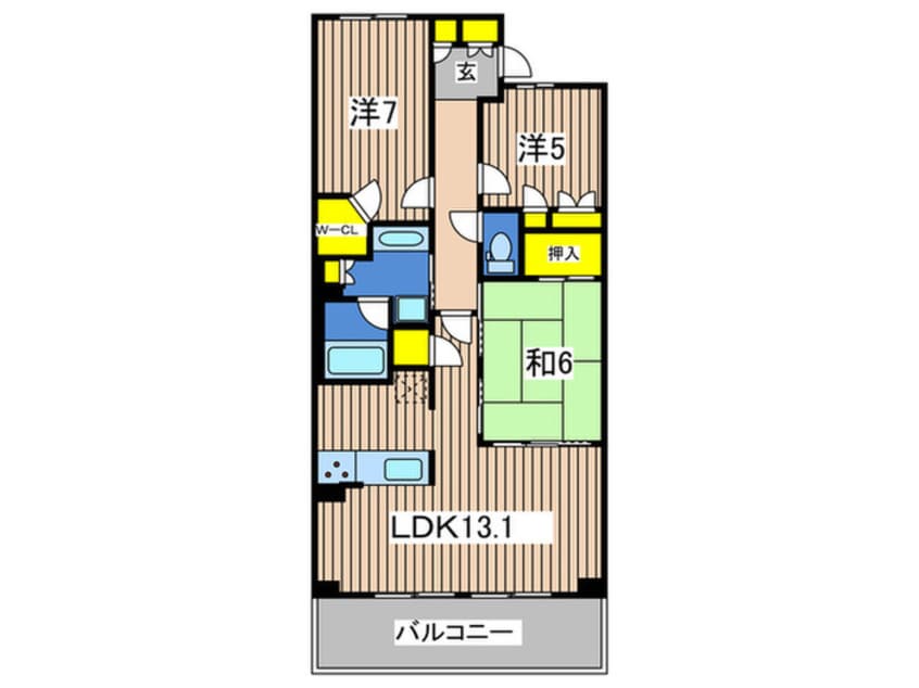 間取図 ブレスタージュ東戸塚（５１５）