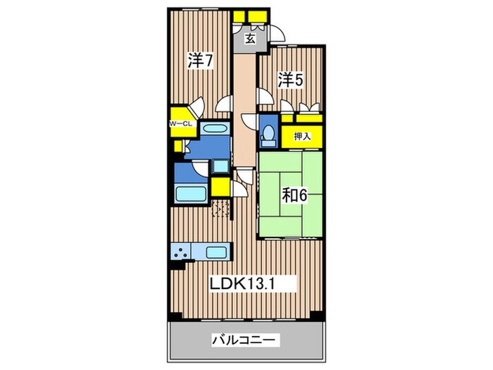 間取り図 ブレスタージュ東戸塚（５１５）