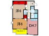 メゾンプリムロゼ 2DKの間取り