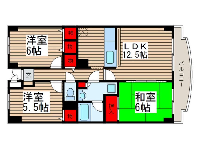 間取図 コンフォ－ルドミ－ル