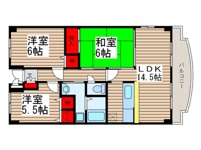 間取図 コンフォ－ルドミ－ル