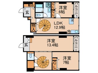 間取図 東雲ｷｬﾅﾙｺ-ﾄCODAN11号棟