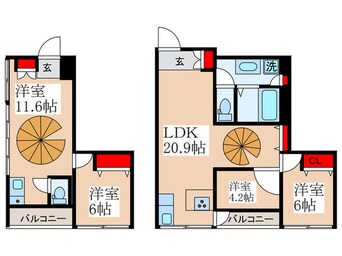 間取図 東雲ｷｬﾅﾙｺ-ﾄCODAN11号棟