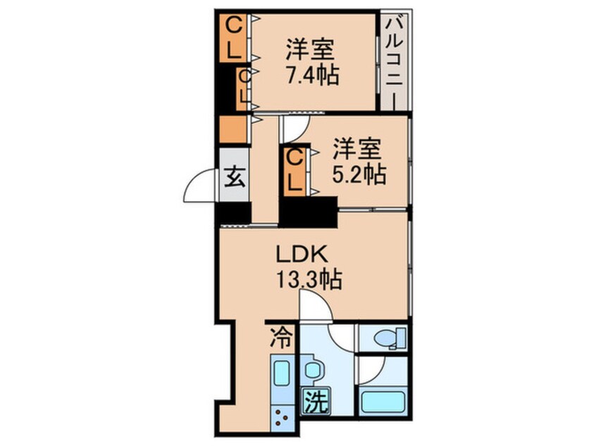 間取図 東雲ｷｬﾅﾙｺ-ﾄCODAN11号棟