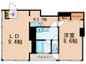 東雲ｷｬﾅﾙｺ-ﾄCODAN11号棟 1LDKの間取り