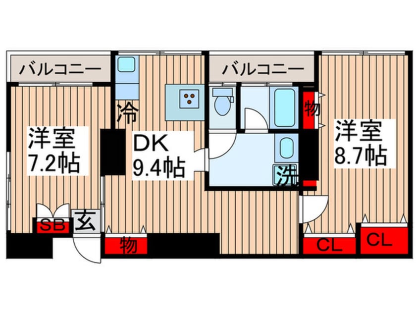 間取図 東雲ｷｬﾅﾙｺ-ﾄCODAN11号棟