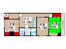 メゾンサンリバー 3DKの間取り