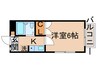 シャトーブランＭＴ 1Kの間取り