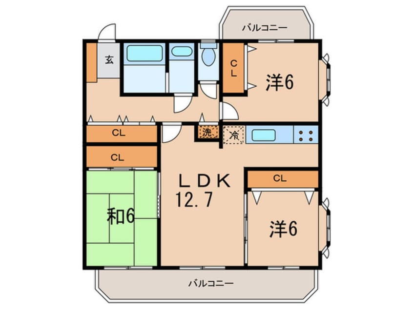 間取図 ｲｲﾀﾞｱﾈｯｸｽⅡ