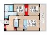 ART RESIDENCE IN KASHIWA-no-HA 2LDKの間取り