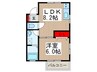 クレア 1LDKの間取り