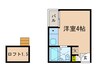 チェレスタ元住吉 1Rの間取り