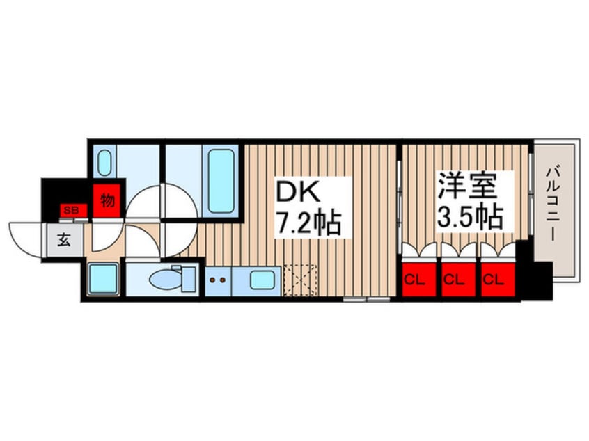 間取図 スプランディッド南千住
