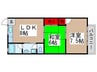 ハイツ花井 2LDKの間取り