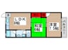 ハイツ花井 2LDKの間取り