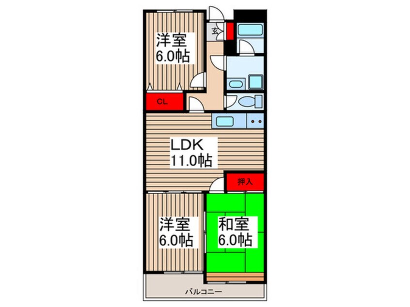 間取図 サンル－ツマンション