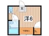 エルム南林間 1Rの間取り