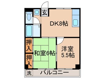 間取図 ハイツエイワ