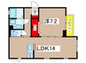 シダーテラス 1LDKの間取り