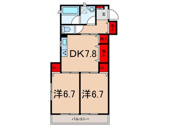 間取図 パーシマン大泉2