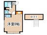 コ－ポ静 1Rの間取り