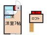 ドリーム北町 1Rの間取り