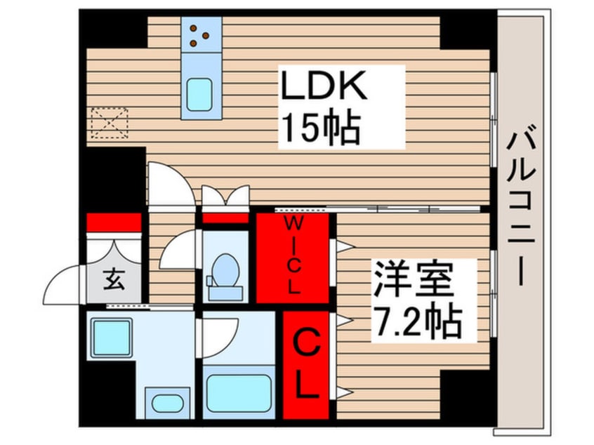 間取図 ｼﾞｪﾉｳﾞｨｱ浅草Ⅲｸﾞﾘｰﾝｳﾞｪｰﾙ(902)