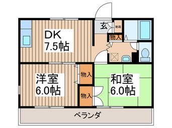 間取図 セジュ－ル長津田Ｂ棟