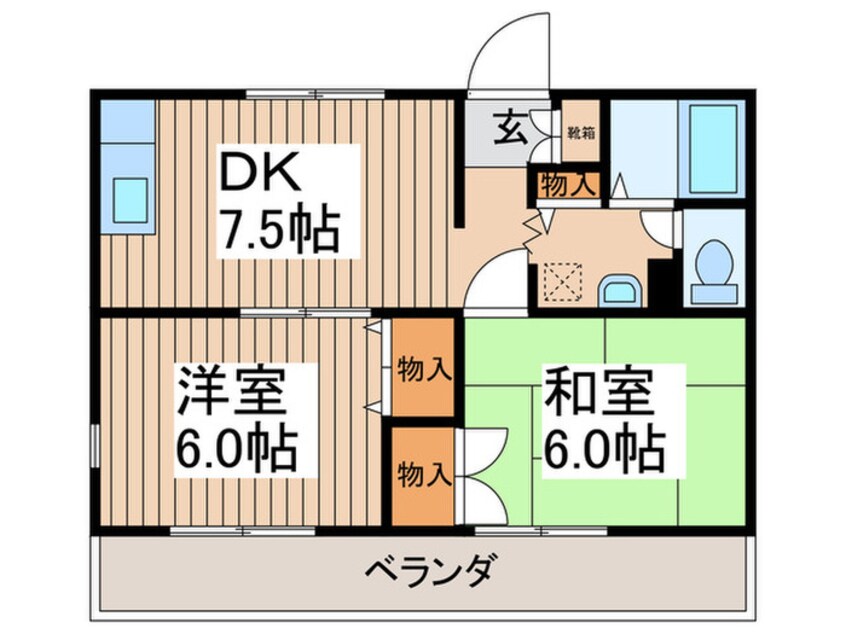 間取図 セジュ－ル長津田Ｂ棟