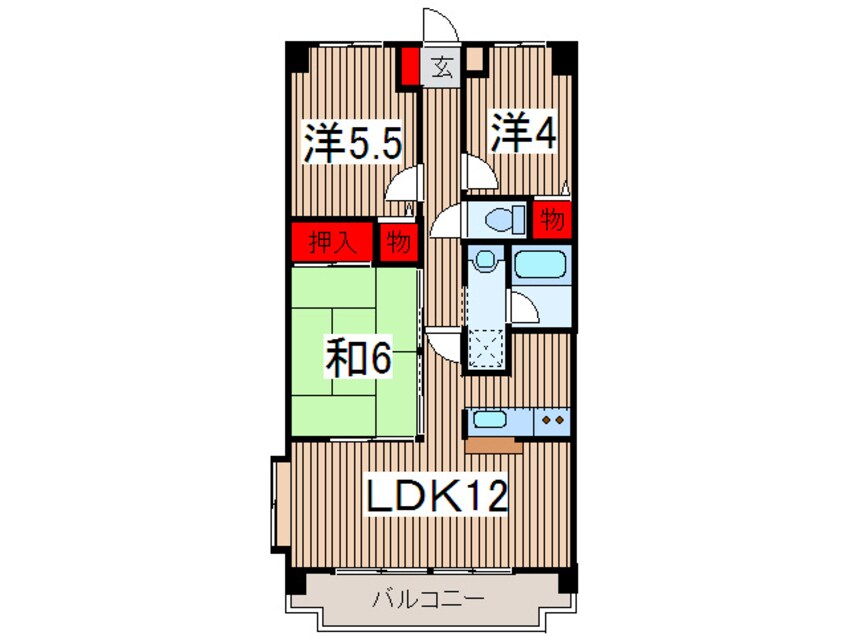 間取図 コンフリエ八幡町