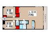 コンフリエ八幡町 2LDKの間取り
