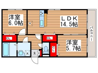 間取図 プライムコート