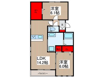 間取図 メルヴェーユイイダ芝原