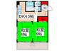 藤巻ビル 2DKの間取り